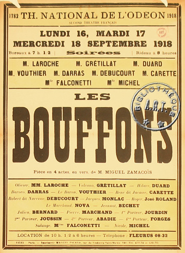 l'affiche originale: Les Bouffons