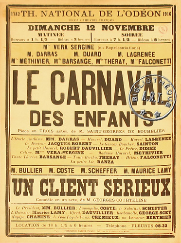 l'affiche originale: Le Carnaval des enfants