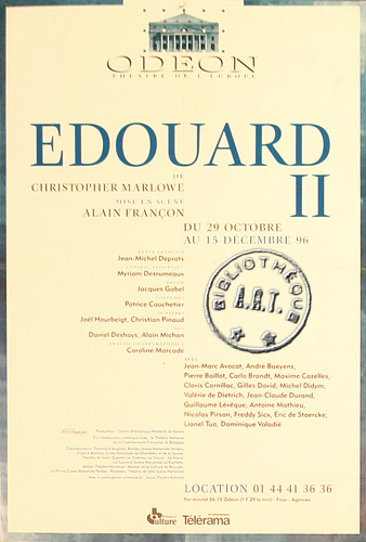 l'affiche originale: Edouard II