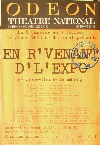 l'affiche originale: En r'venant d'l'expo