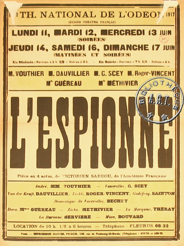 l'affiche originale: L'Espionne