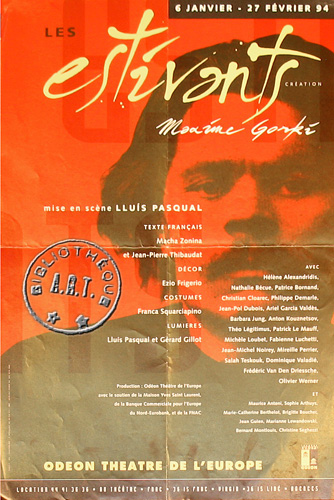 l'affiche originale: Les Estivants