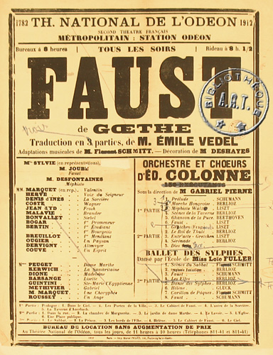 l'affiche originale: Faust