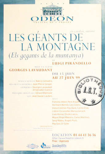 l'affiche originale: Les Géants de la montagne