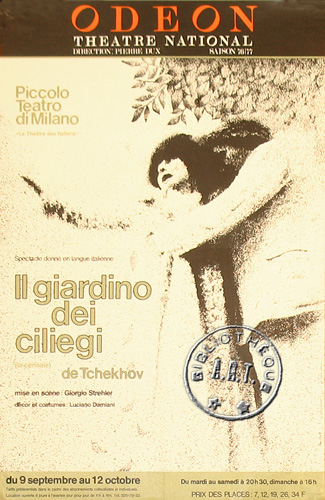 l'affiche originale: Il Giardino dei ciliegi