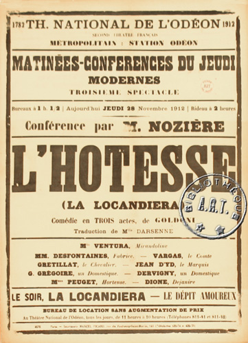 l'affiche originale: La Locandiera