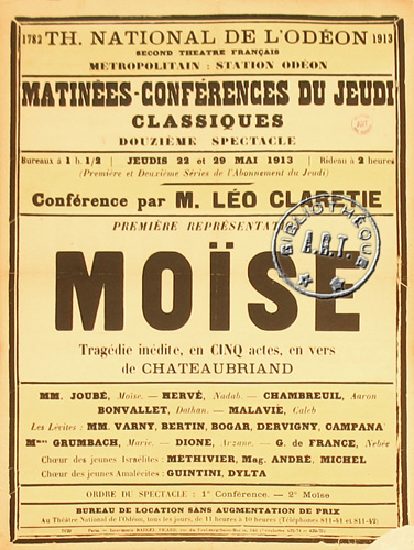 l'affiche originale: Moïse