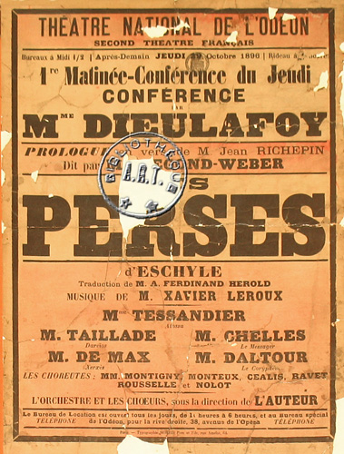 l'affiche originale: Les Perses