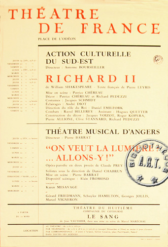 l'affiche originale: Richard II