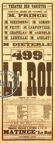 l'affiche originale: Le Roi