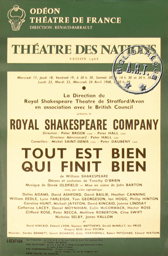 l'affiche originale: Tout est bien qui finit bien
