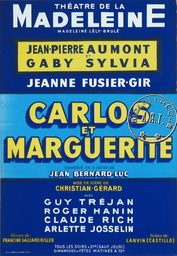 l'affiche originale: Carlos et Marguerite