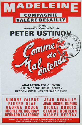 l'affiche originale: Comme de mal entendu