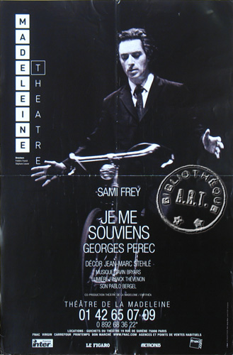l'affiche originale: Je me souviens