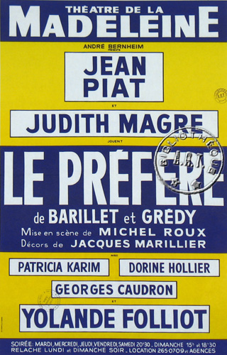 l'affiche originale: Le Préféré
