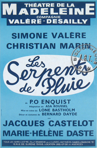 l'affiche originale: Les Serpents de pluie