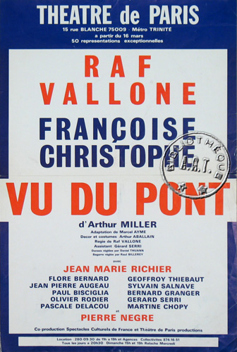 l'affiche originale: Vu du pont