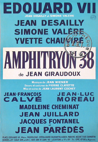 l'affiche originale: Amphitryon 38