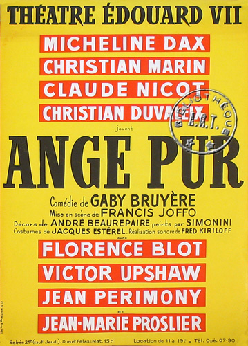 l'affiche originale: Ange pur