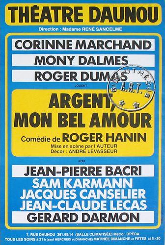 l'affiche originale: Argent, mon bel amour
