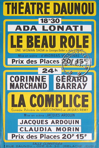 l'affiche originale: La Complice