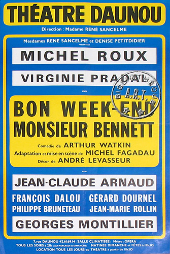 l'affiche originale: Bon week-end Monsieur Bennett
