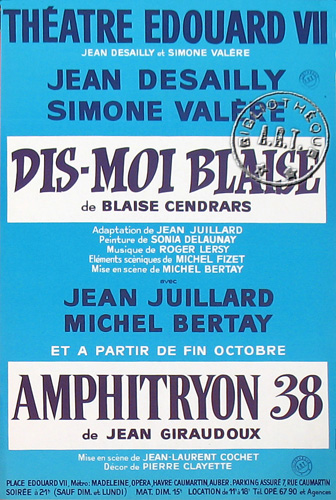 l'affiche originale: Dis-moi Blaise