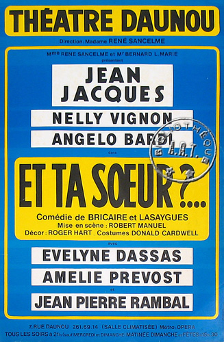 l'affiche originale: Et ta sœur ?...