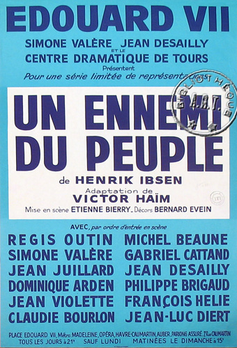 l'affiche originale: Un ennemi du peuple