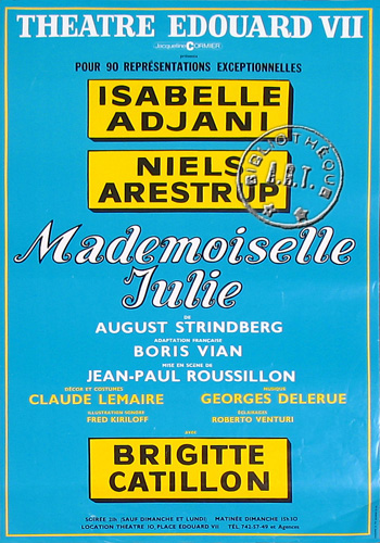 l'affiche originale: Mademoiselle Julie