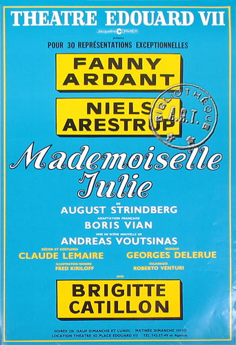 l'affiche originale: Mademoiselle Julie