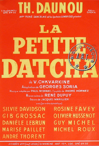 l'affiche originale: La Petite Datcha *