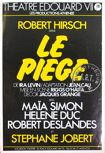 l'affiche originale: Le Piège