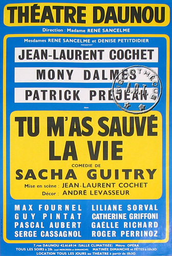 l'affiche originale: Tu m'as sauvé la vie