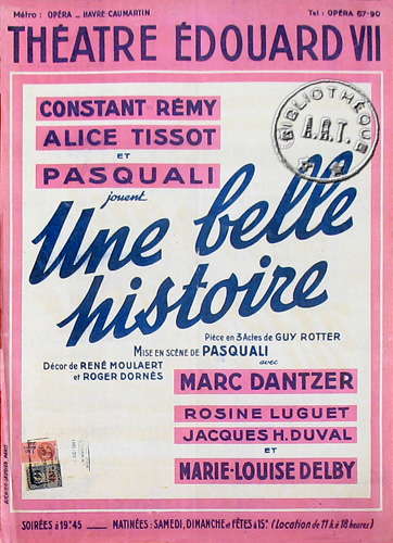 l'affiche originale: Une belle histoire