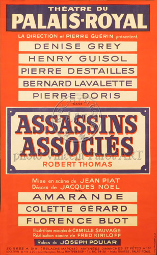 l'affiche originale: Assassins associés