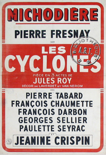 l'affiche originale: Les Cyclones