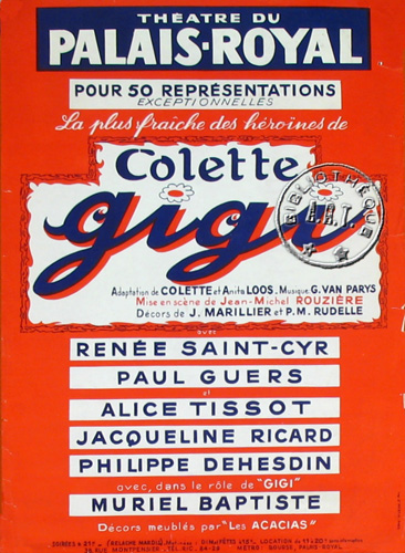 l'affiche originale: Gigi
