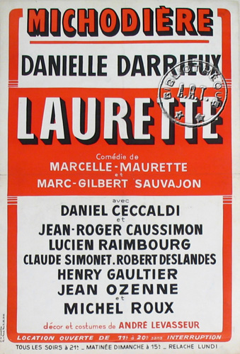 l'affiche originale: Laurette