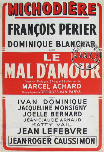 l'affiche originale: Le Mal d'amour