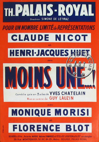 l'affiche originale: Moins une ...!
