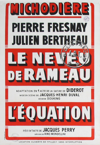 l'affiche originale: Le Neveu de Rameau