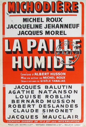 l'affiche originale: La Paille humide