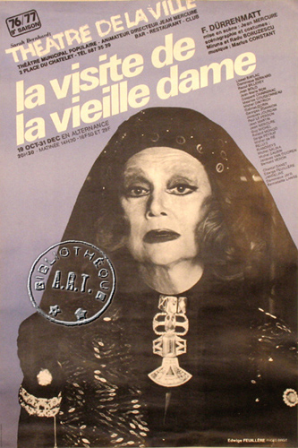 l'affiche originale: La Visite de la vieille dame