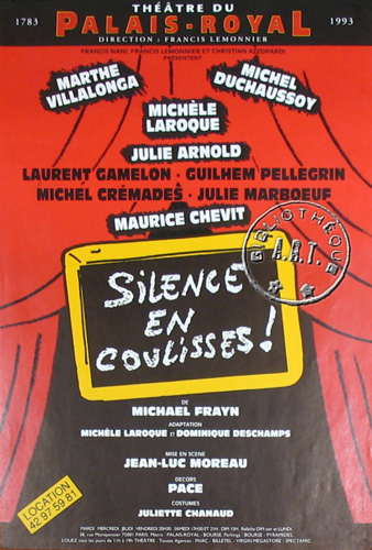 l'affiche originale: Silence en coulisses !