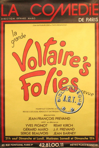 l'affiche originale: Voltaire's folies