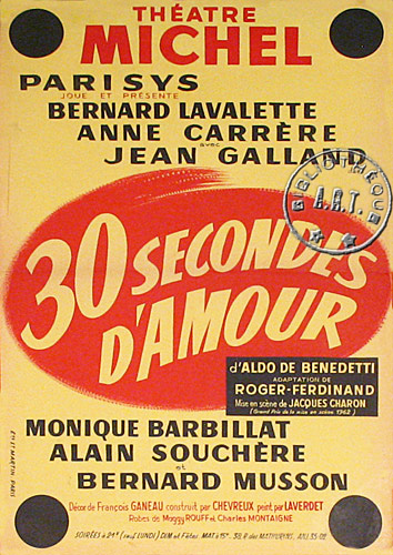 l'affiche originale: 30 secondes d'amour