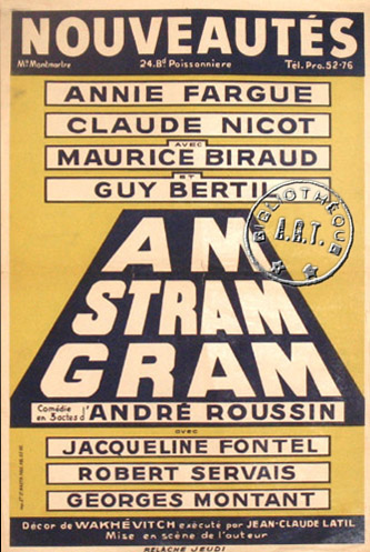 l'affiche originale: Am Stram Gram