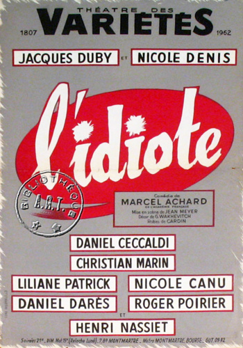 l'affiche originale: L'Idiote