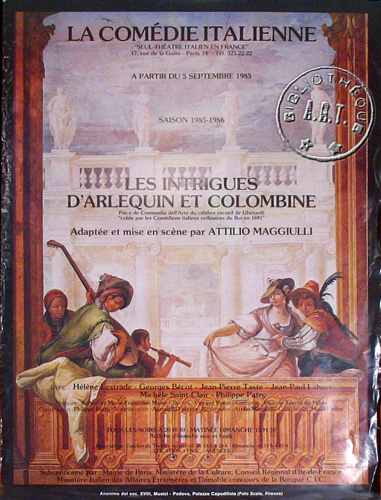 l'affiche originale: Les Intrigues d'Arlequin et Colombine